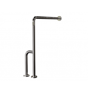 Suporte de Apoio Lateral Piso Parede Inox Polido