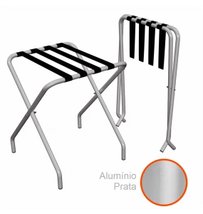 Suporte para Mala Alumínio Prata