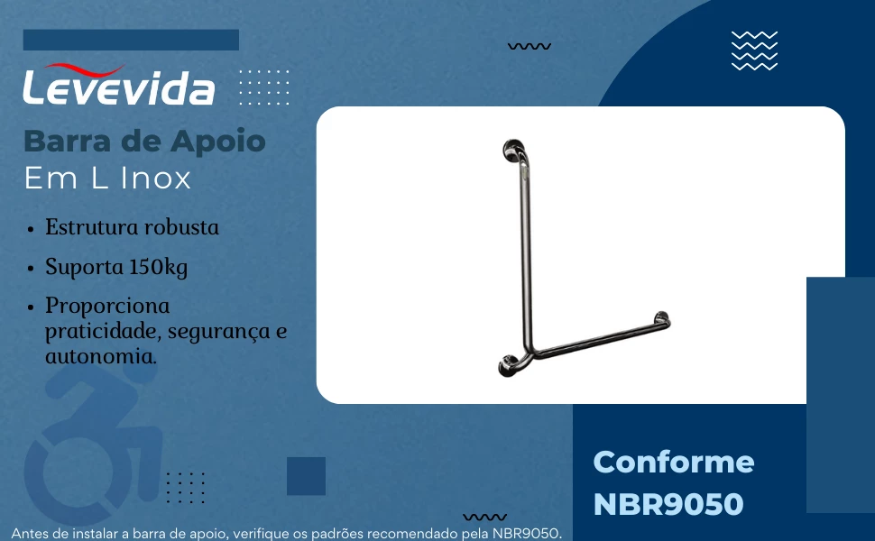 barra de apoio em l