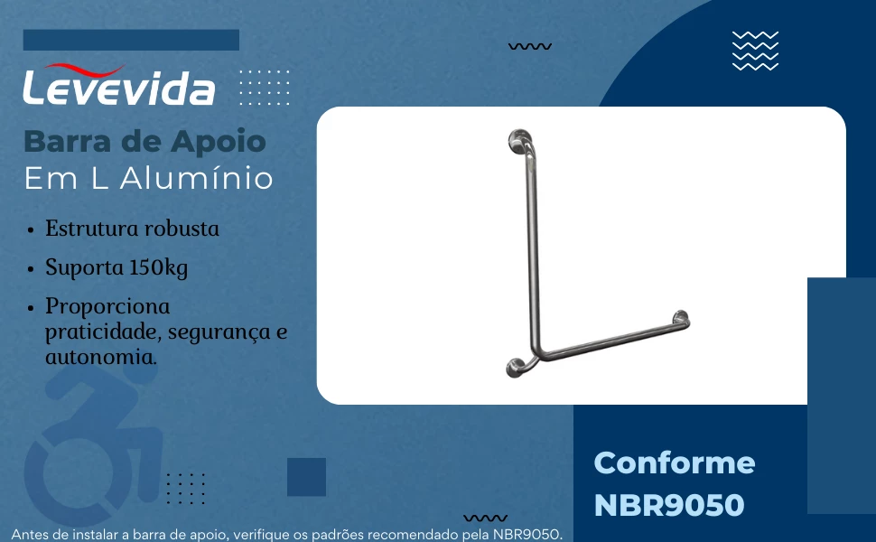 barra de apoio em l