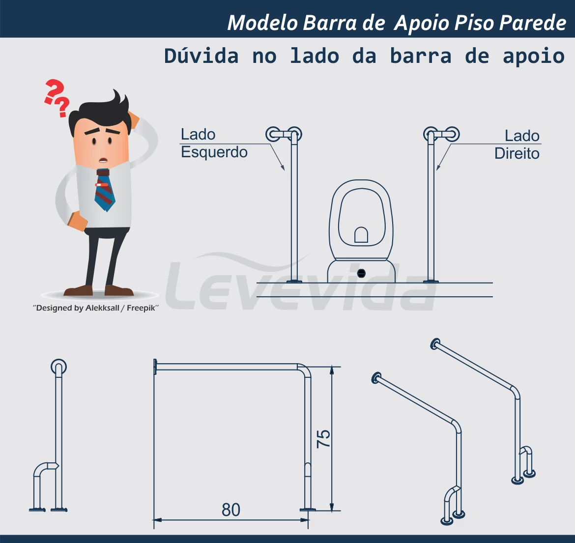 Suporte Lateral Piso Parede Suporte Lateral Piso Parede