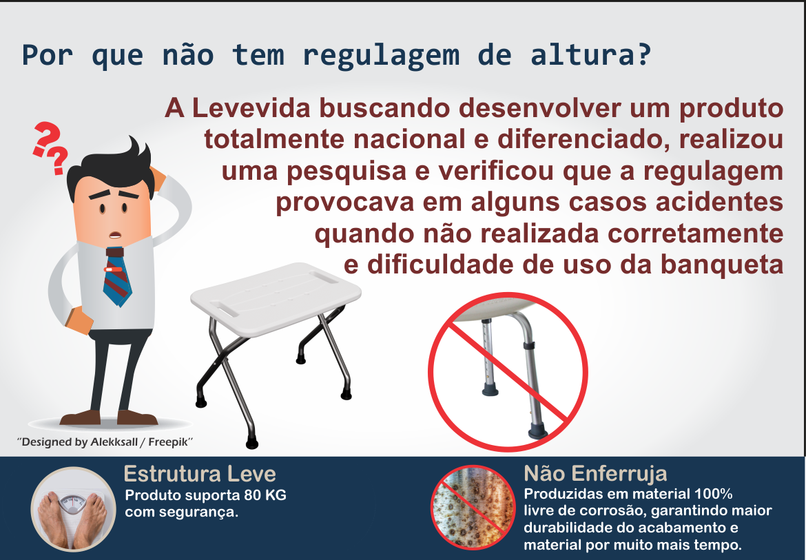 Banqueta para Banho Life Banqueta para Banho Life