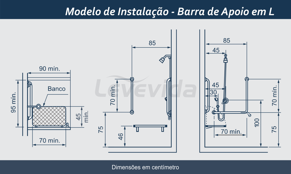 Barra de Apoio em L