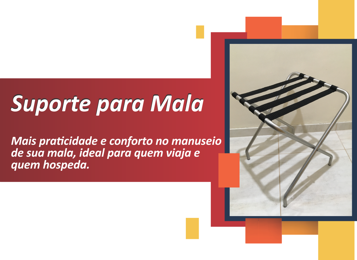 Suporte para Mala Inox Escovado Suporte para Mala Inox Escovado