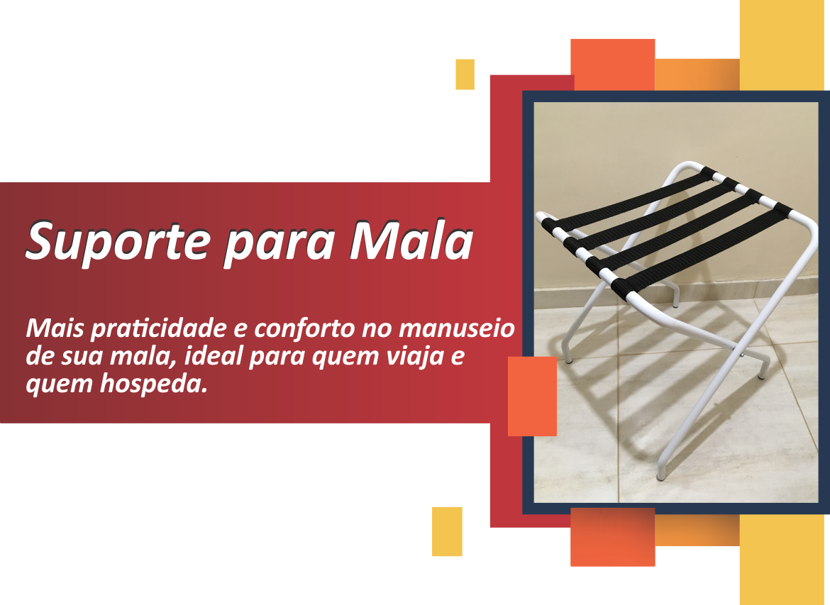 Suporte para Mala Alumínio Branco Suporte para Mala Alumínio Branco
